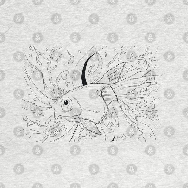 Koi Fish Doodle by syahrilution